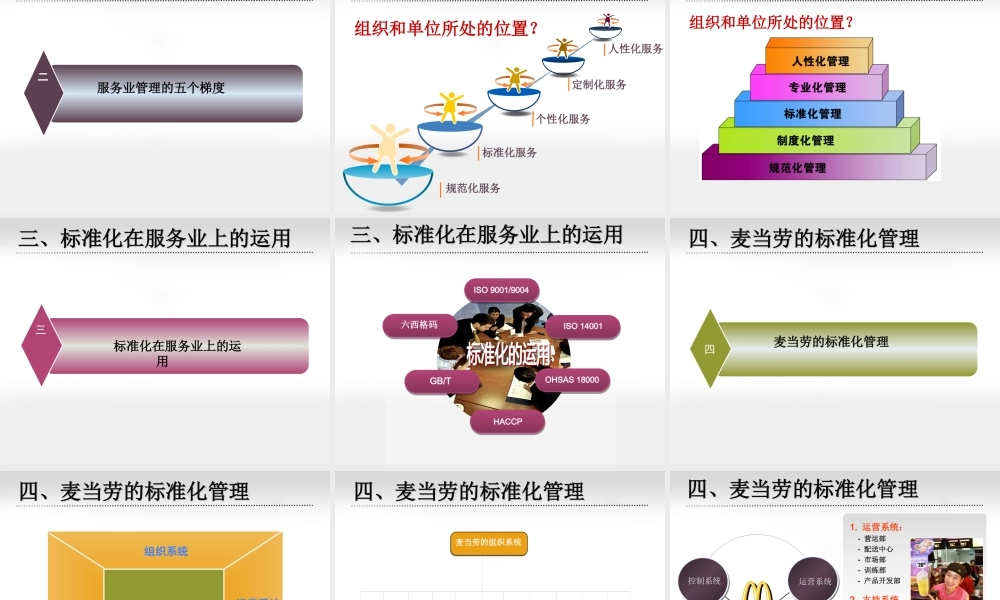 服务业的标准化运营管理