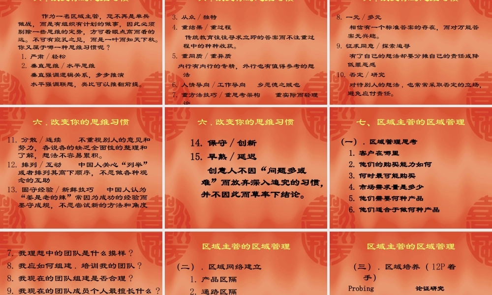 如何成为优秀的区域经理