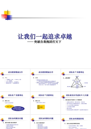 如何成为优秀的团队