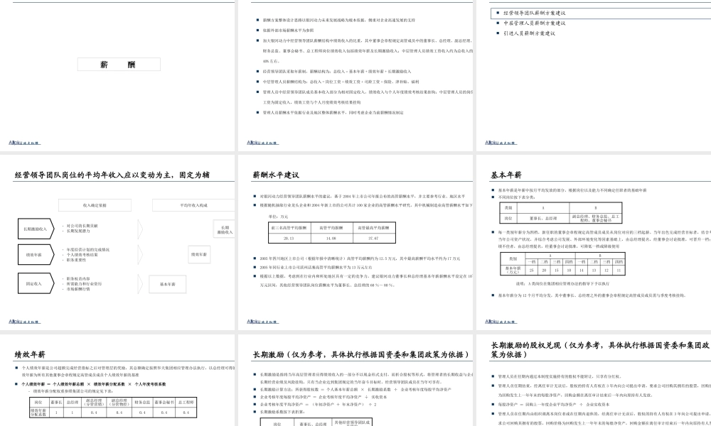 某公司核心管理团队绩效管理体系设计报告
