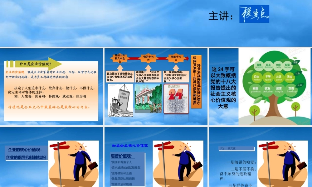 某公司核心价值观准则概述