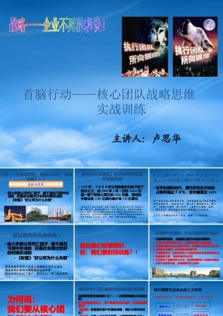 某公司核心团队战略思维实战训练课件