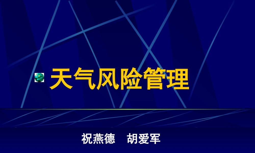 天气风险管理