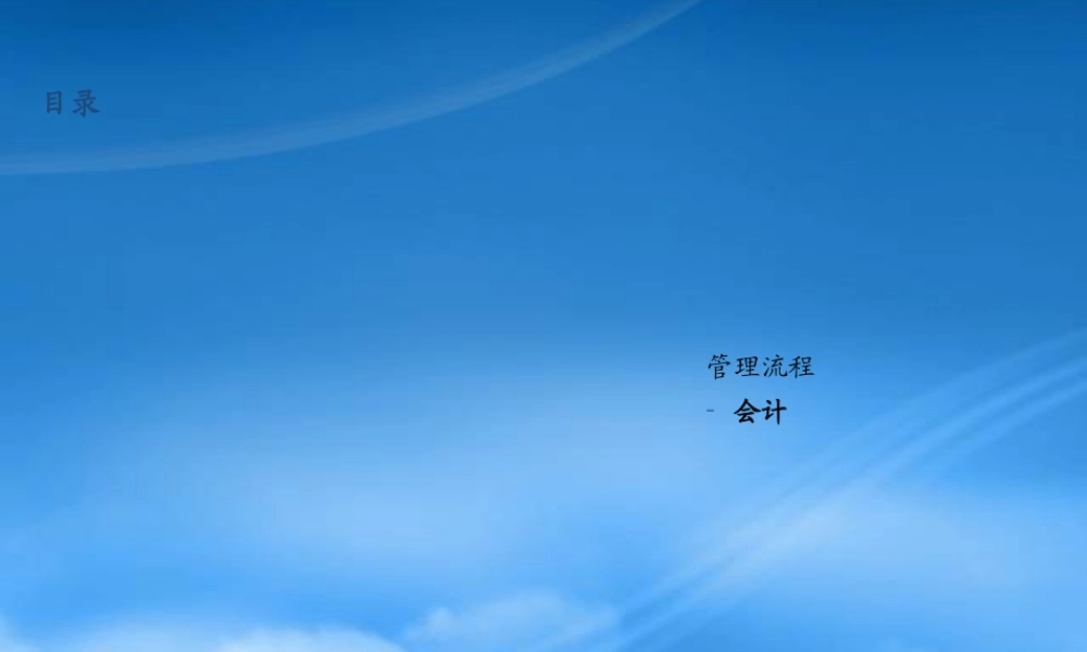 某公司会计工作流程