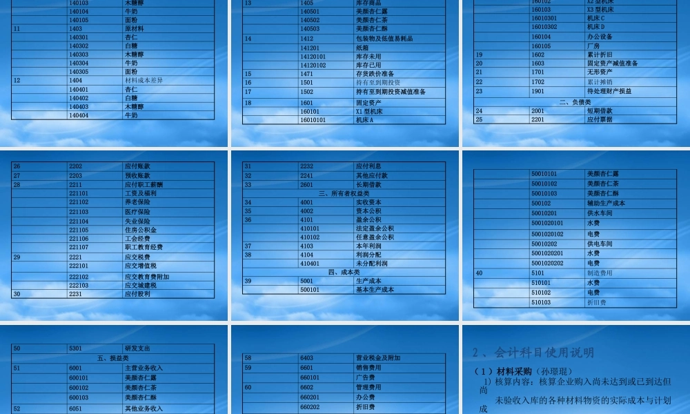 某公司会计制度设计案例(PPT 62页)