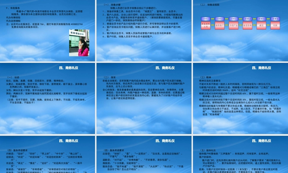 某公司会员卡销售指导手册