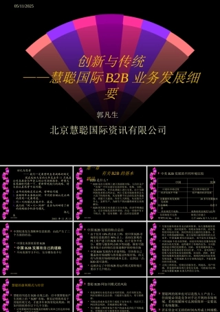 某公司慧聪国际B2B业务发展细要