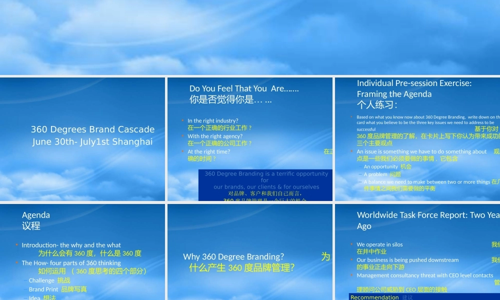 某公司活动策划与360度品牌管理教材