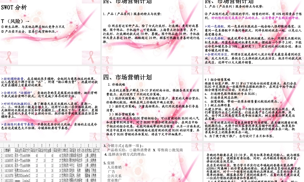服装创业计划书