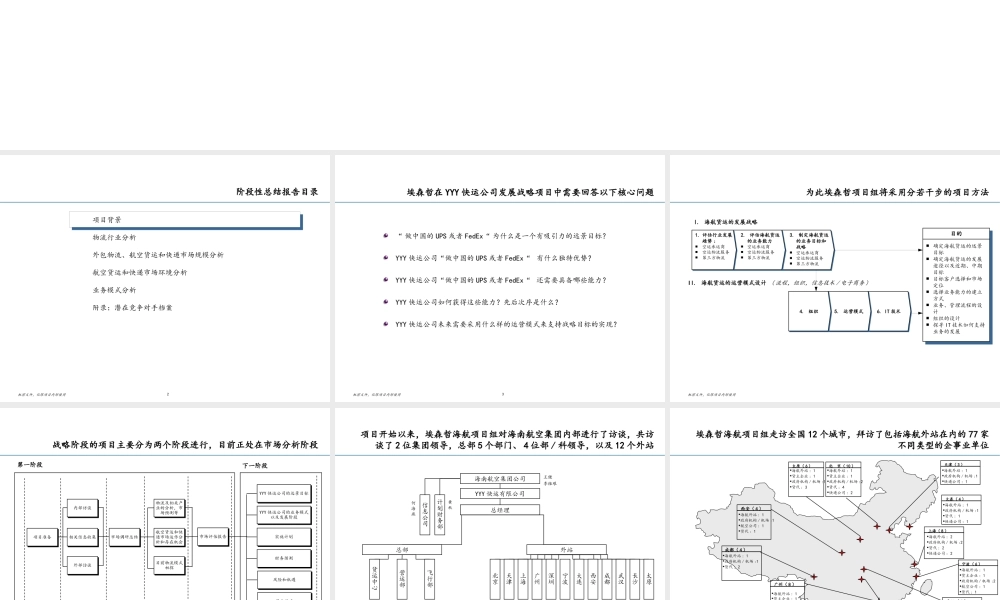 某公司货运发展战略项目及评估报告