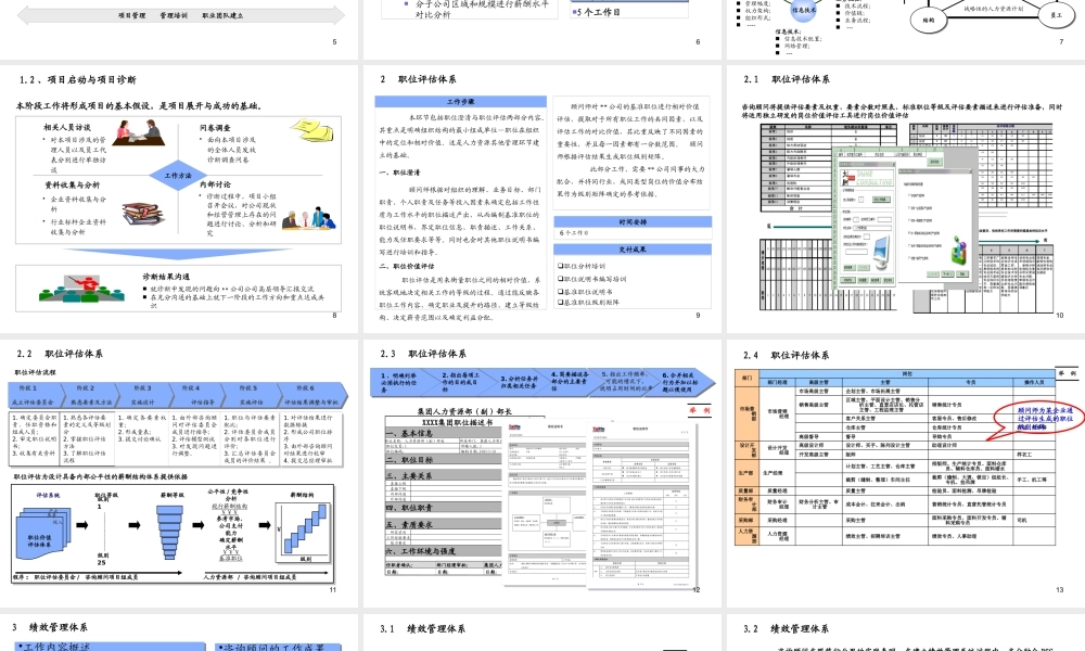 服装公司绩效与薪酬管理咨询项目建议书
