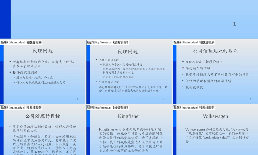 服装公司治理机制与董事会结构
