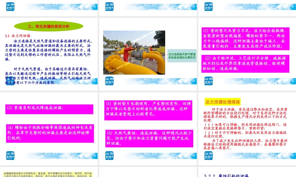 天然气站场常见泄漏原因分析与治理-