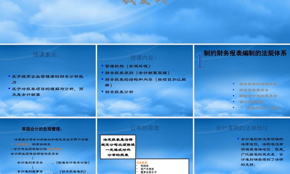 服装行业财务报表分析