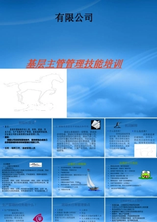 某公司基层主管管理技能培训教材