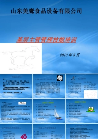 某公司基层主管管理技能培训课件