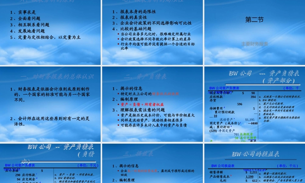 服装行业财务报表分析专题培训