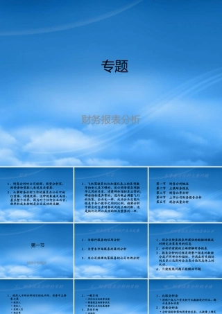 服装行业财务报表分析专题培训
