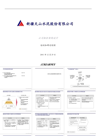 天山水泥组织架构设计
