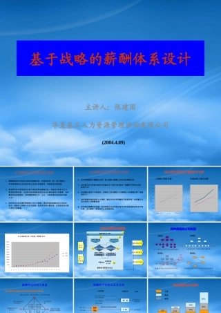 某公司基于战略的薪酬体系设计