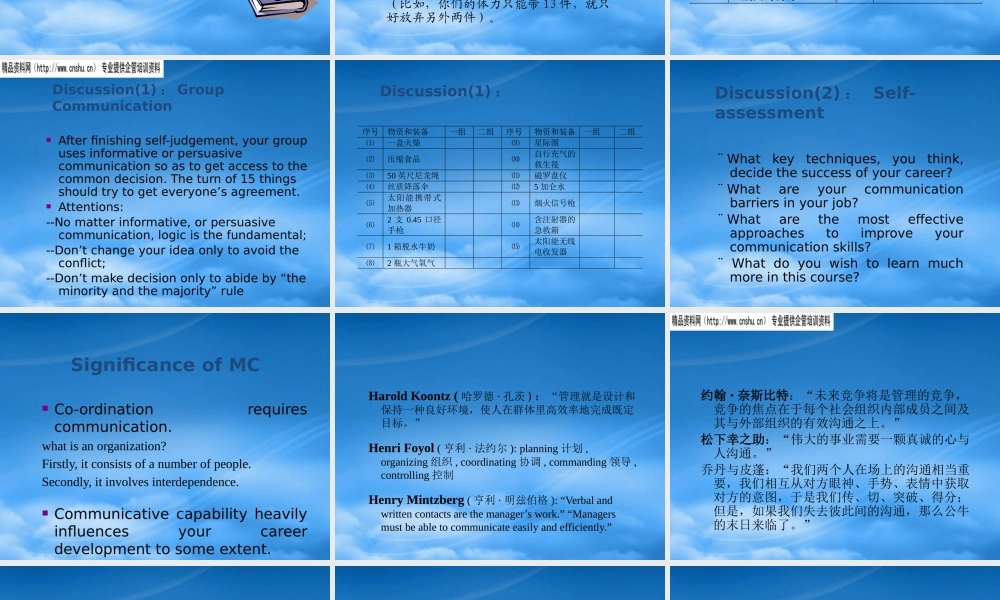 某公司激励沟通及管理知识中英版