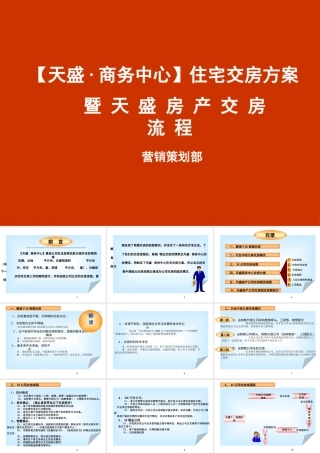 天盛商务中心交房方案交房流程-42页(1)