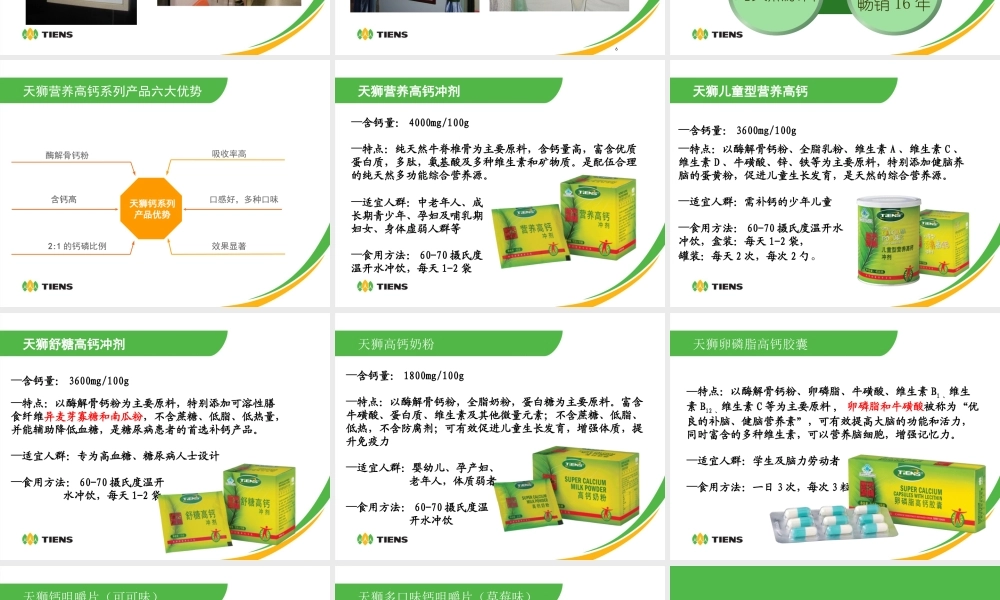 天狮产品介绍(补系列)