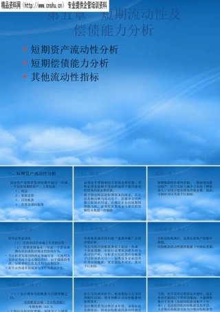 服装行业短期流动性与偿债能力分析