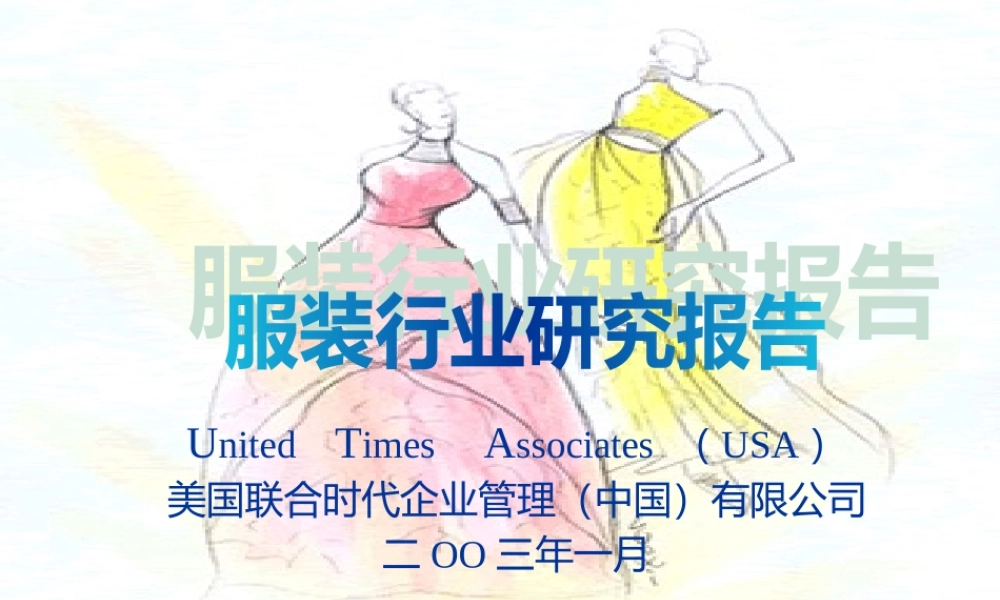 服装行业分析资料