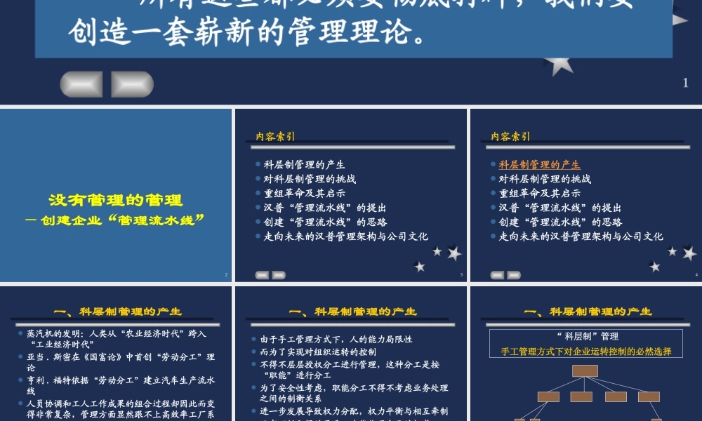 如何创建企业“管理流水线”