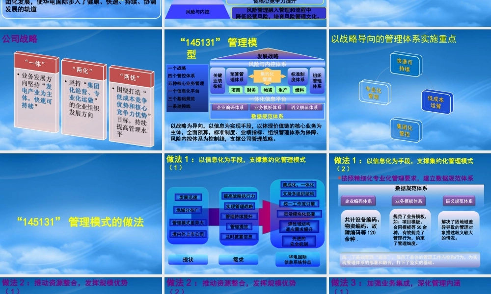 某公司集约化管理体系的构建及实施
