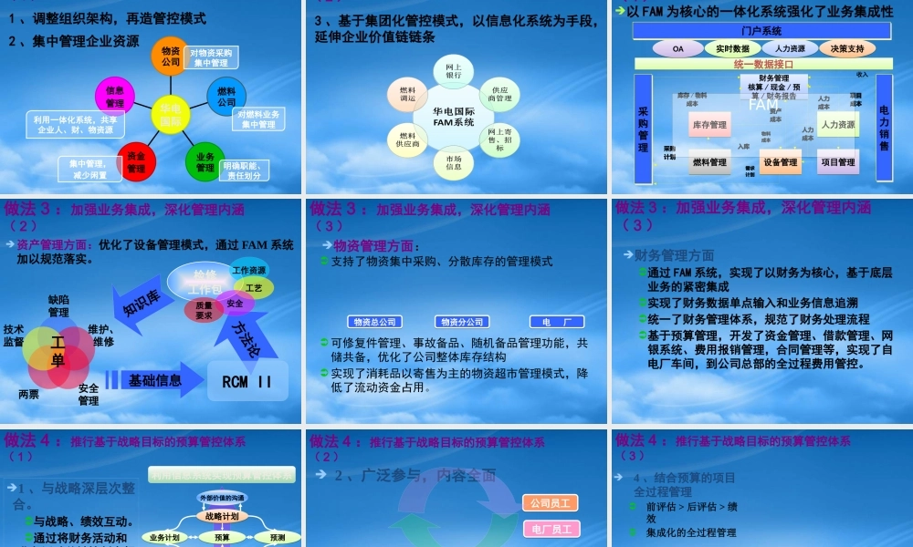 某公司集约化管理体系的构建及实施