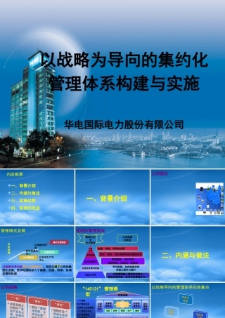 某公司集约化管理体系的构建及实施
