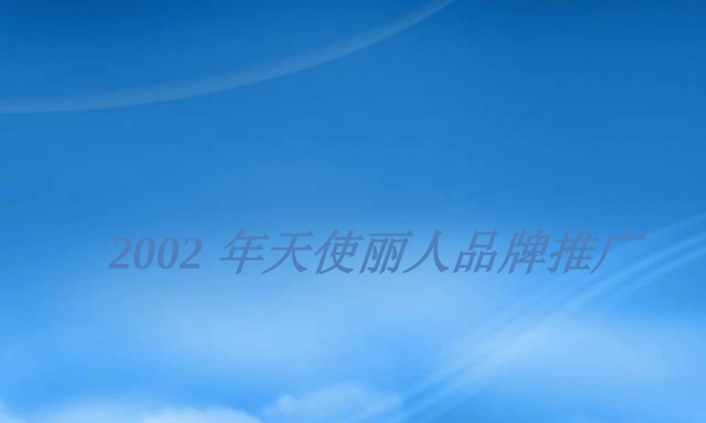 天使丽人品牌推广（PPT 92页）