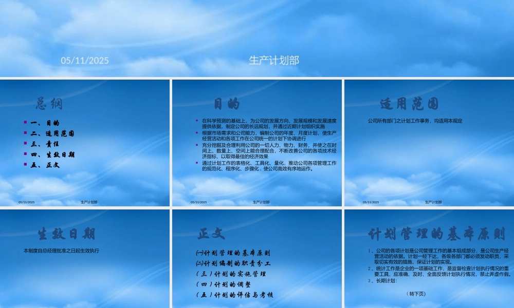 某公司计划管理办法