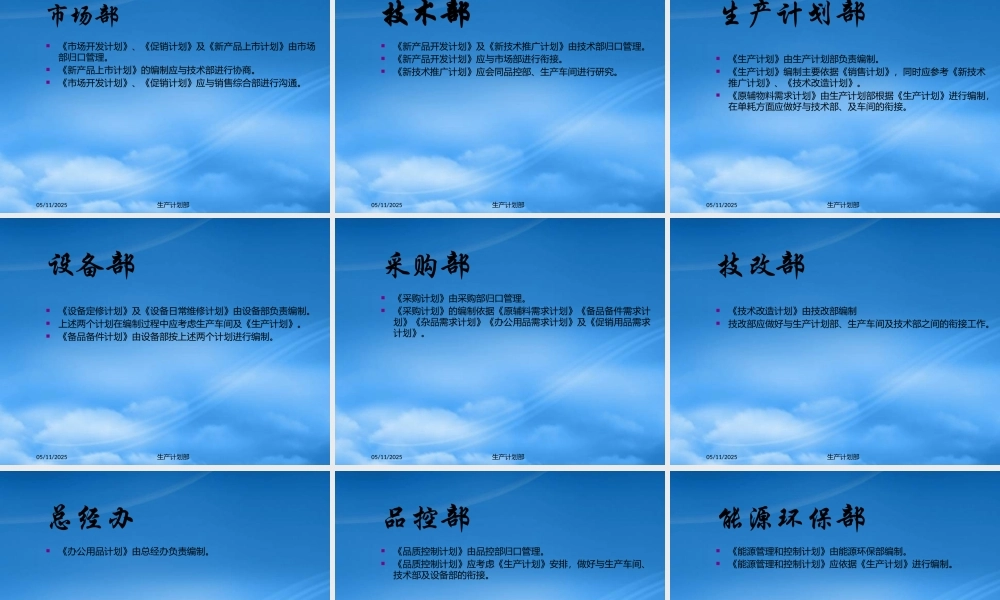 某公司计划管理办法