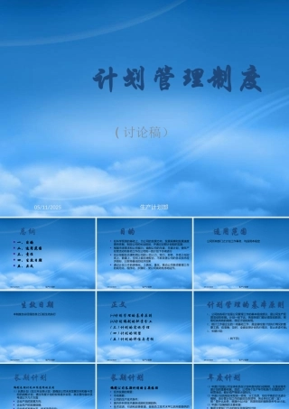 某公司计划管理办法
