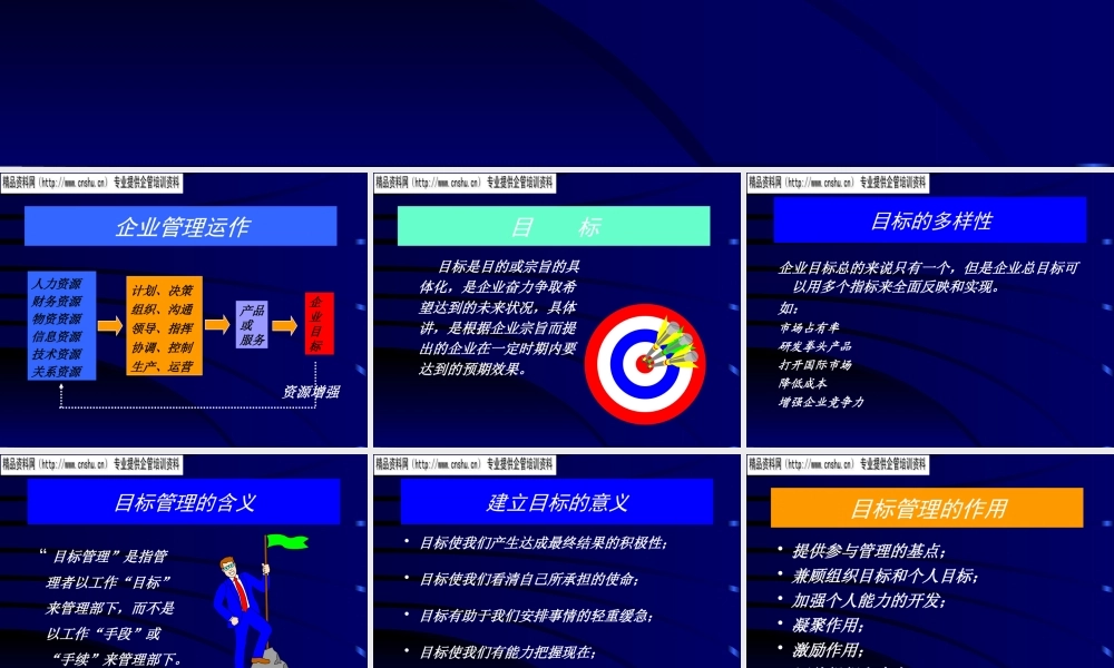 服装行业目标管理相关资料