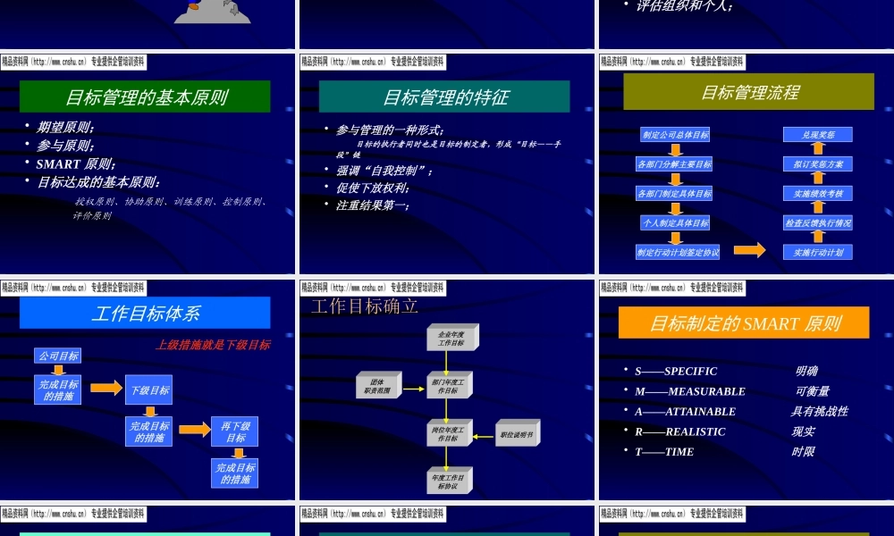 服装行业目标管理相关资料