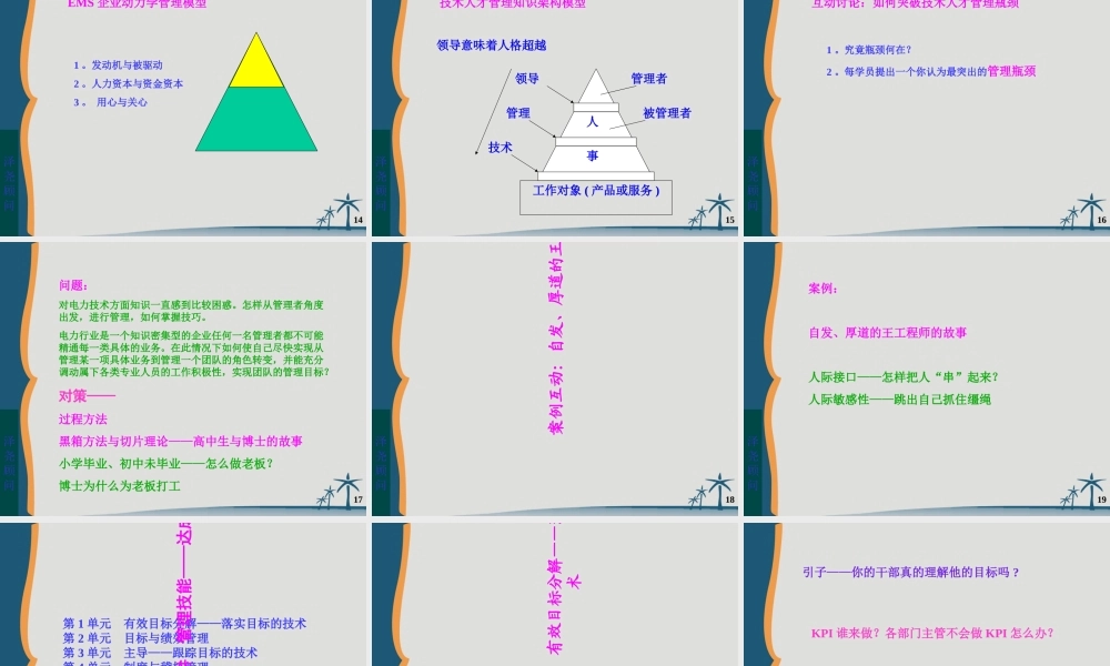 某公司技术部门的领导与管理课件