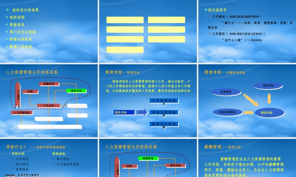 服装行业人力资源规划与工作分析