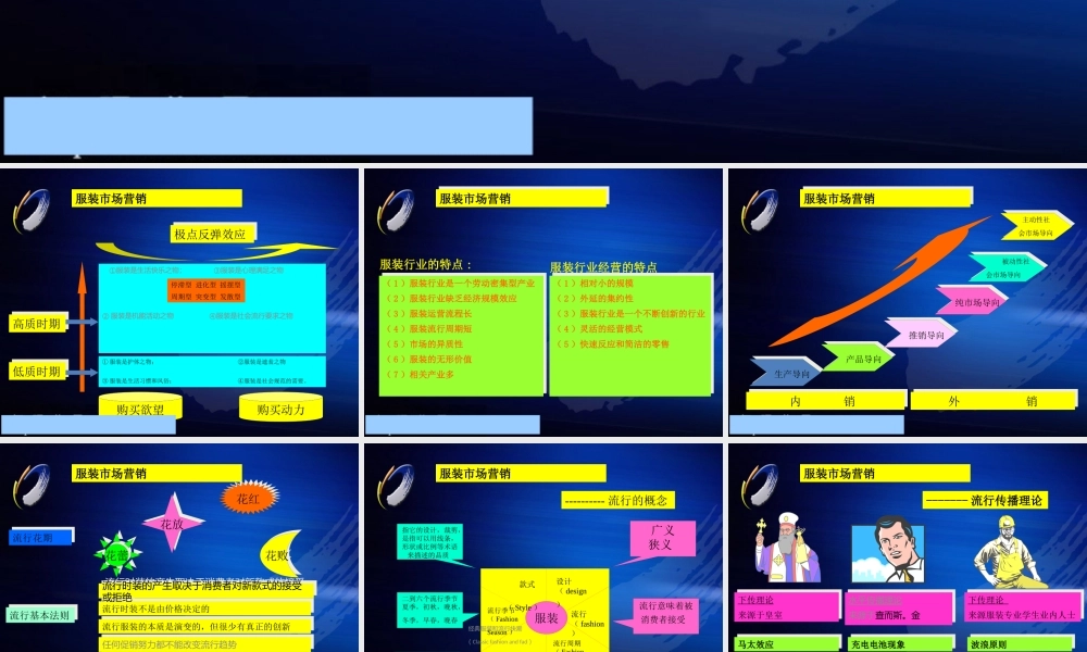 服装行业-市场营销分析
