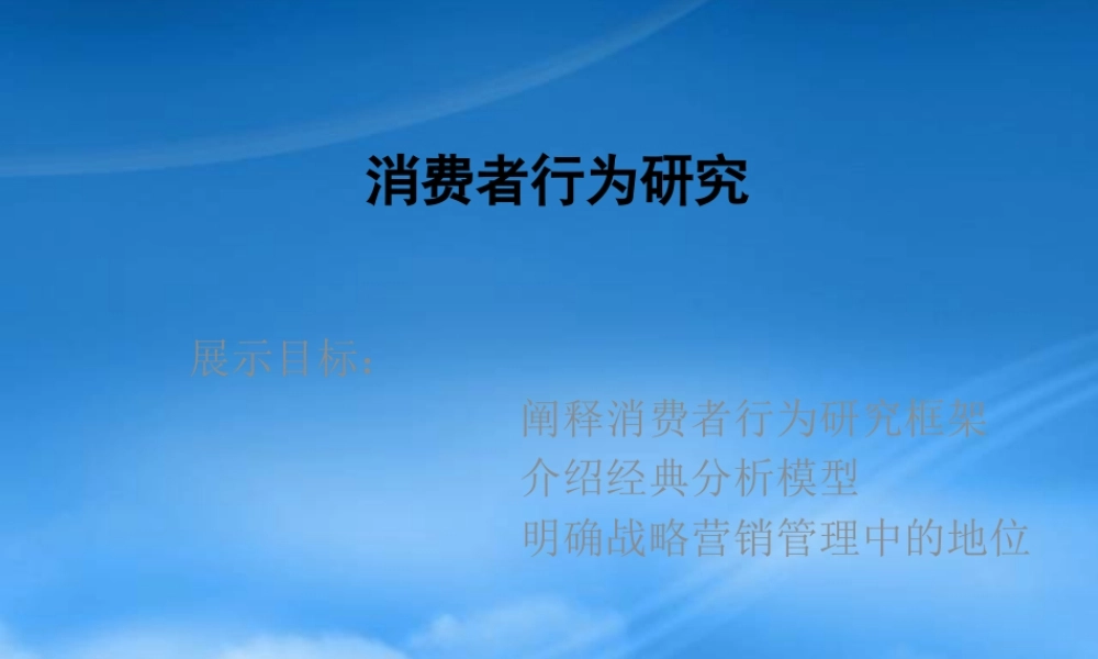 服装行业消费者购买行为分析