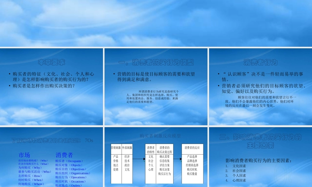 服装行业消费者市场和与买行为分析