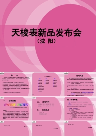 天梭表新品沈阳发布会策划方案