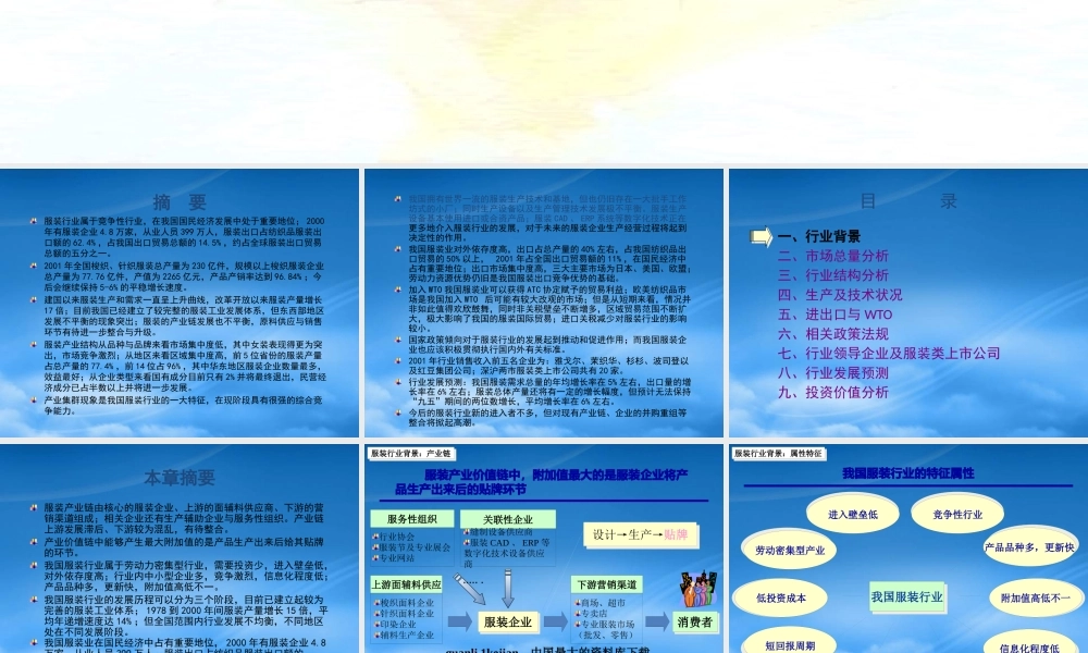 服装行业研究报告(ppt 118页)0