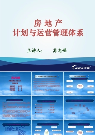 天泰地产_房地产计划与运营管理体系_38PPT