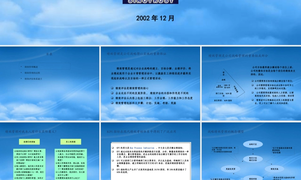 某公司绩效管理理论培训教材