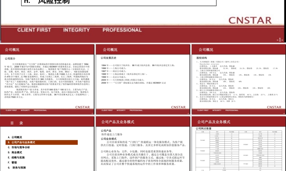 天天快商业计划书