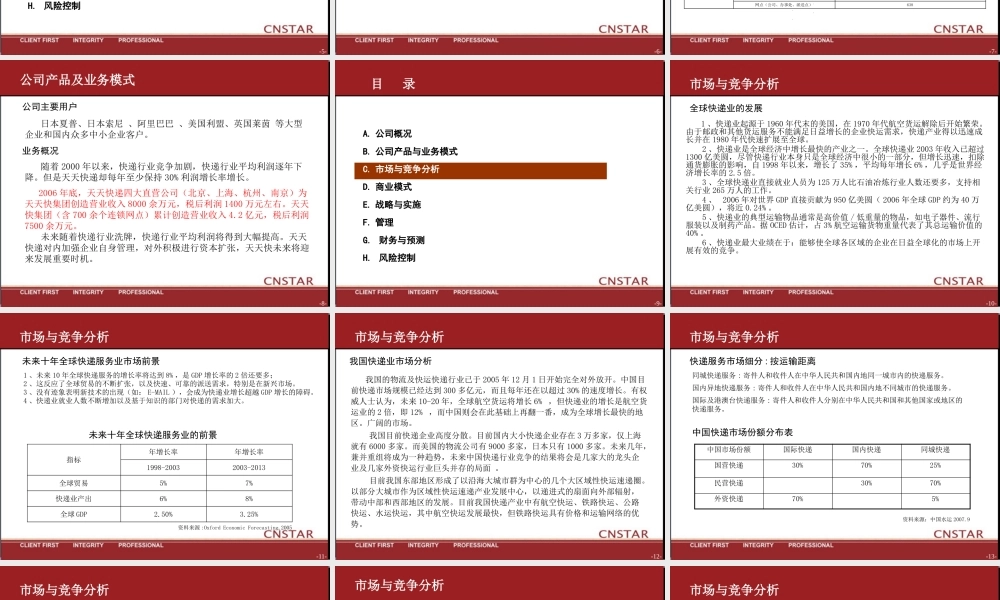 天天快商业计划书